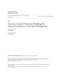 Transient Lumped Parameter Modeling For Vapour - Purdue e-Pubs