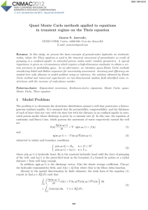Quasi Monte Carlo methods applied to equations in transient regime