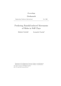 Predicting Rainfall-induced Movements of Slides in Stiff Clays