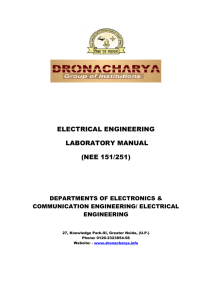 Electrical Engineering Lab - Dronacharya Group of Institutions