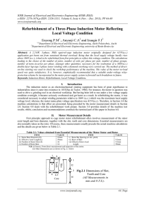 Refurbishment of a Three-Phase Induction Motor Reflecting Local
