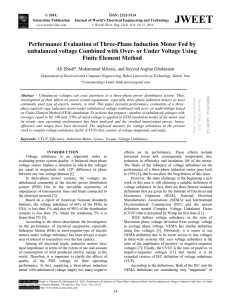 Performance Evaluation of Three-Phase Induction Motor Fed by