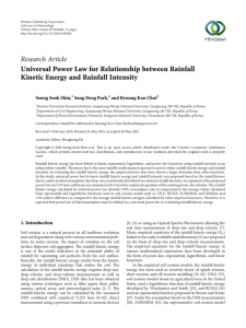 Universal Power Law for Relationship between Rainfall Kinetic