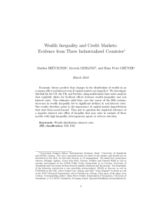 Wealth Inequality and Credit Markets: Evidence from Three