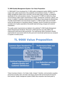 TL 9000 Value Proposition