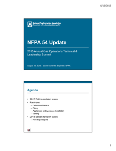Laura Montville NFPA 54 National Fuel Gas Code Update