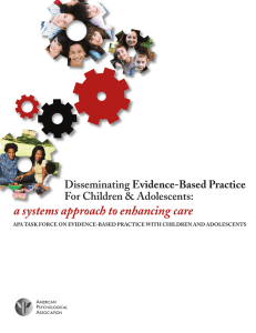 Disseminating evidence-based practice for children and adolescents