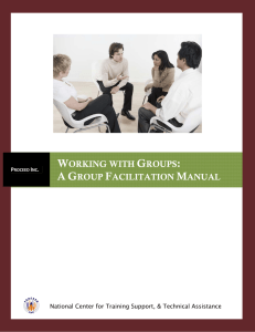 working with groups: a group facilitation manual
