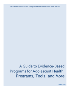 A Guide to Evidence-Based Programs for Adolescent Health