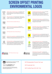SCREEN OFFSET PRINTING ENVIRONMENTAL LOGOS