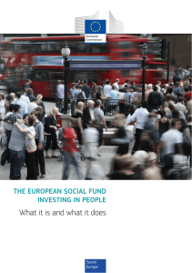 The European Social Fund - investing in people