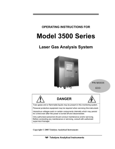 Model 3500 Series - Teledyne Analytical Instruments