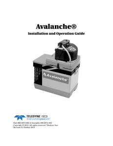 ISCO Avalanche Sampler User Manual