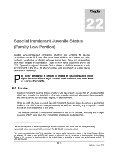 Special Immigrant Juvenile Status (Family Law Portion)