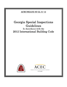 Georgia Special Inspections Guidelines