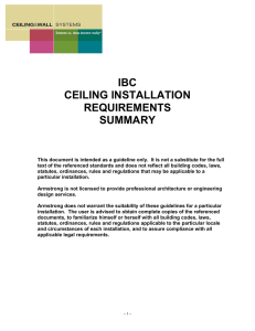 IBC Ceiling Installation Requirements