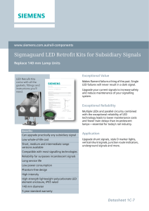 Sigmaguard LED Retrofit Kits for Subsidiary Signals