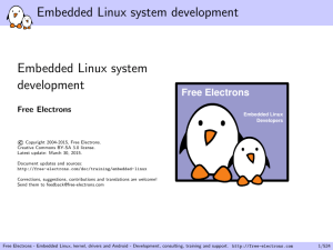 Embedded Linux system development Embedded Linux system