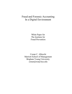 Fraud and Forensic Accounting In a Digital Environment