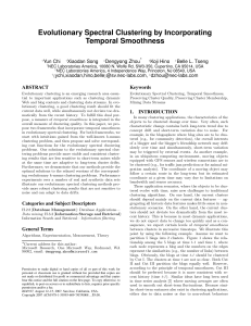 Evolutionary Spectral Clustering by Incorporating Temporal