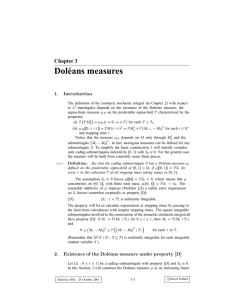 Doléans measures