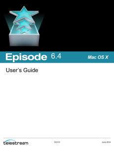 Episode User`s Guide