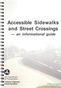 "Accessible Sidewalks and Street Crossings — an informational