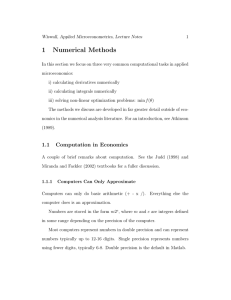 Numerical Methods Notes