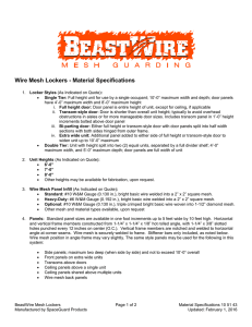 BeastWire Mesh Lockers - Material Specs