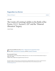The Limits of Limiting Liability in the Battle of the Forms