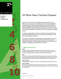 10 `Must-Have` Contract Clauses