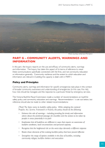 community alerts, warnings and information