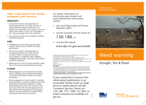Weed Warning: Drought, Fire and Flood