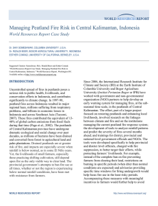 Managing Peatland Fire Risk in Central Kalimantan, Indonesia