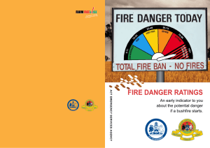 Fire Danger Ratings - ACT Emergency Services Agency