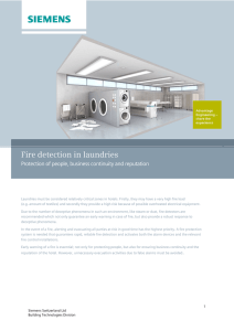 Fire detection in laundries