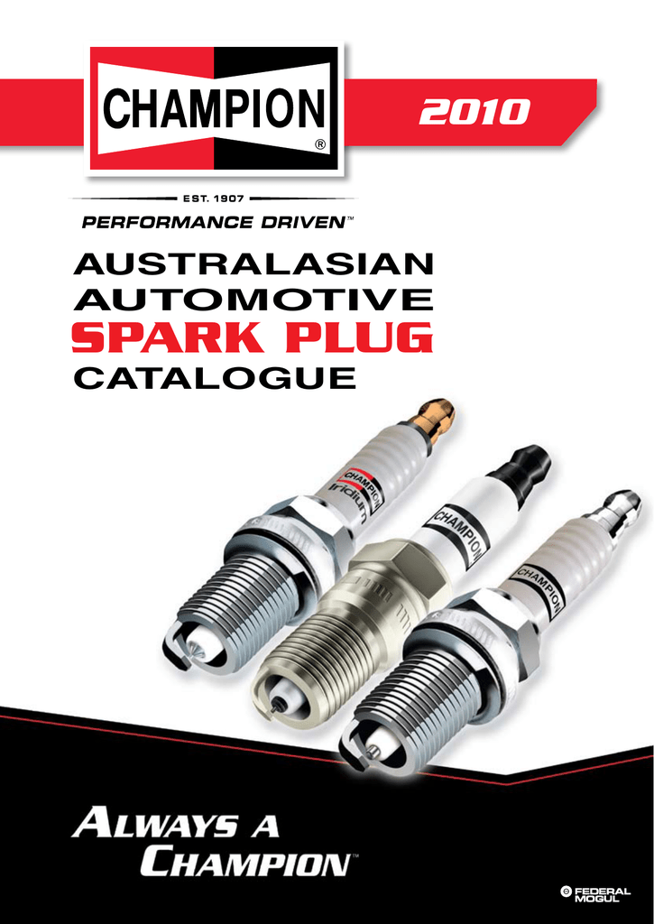 Champion Spark Plugs Catalogue