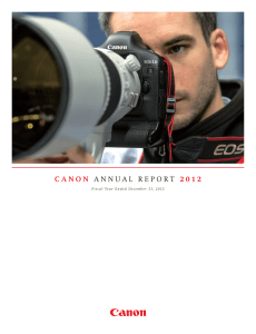 CANON ANNUAL REPORT 2012