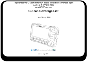 G-Scan Coverage List