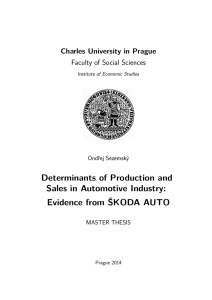 Determinants of Production and Sales in Automotive Industry