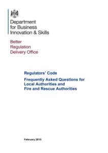 Local Authorities and Fire and Rescue Authorities