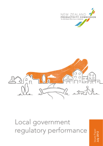 Local government regulatory performance