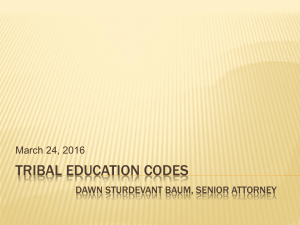 Tribal Education Codes Part 2