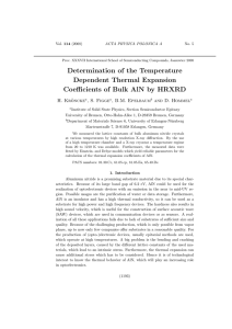 Determination of the Temperature Dependent Thermal Expansion