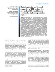 Modeling elastic and thermal properties of 2.5D