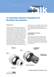 An Absolute Inductive Transducer for Brushless Servomotors admotec