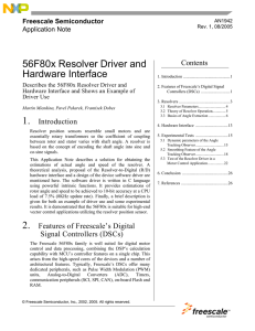 56F80x Resolver Driver and Hardware Interface