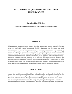 Analog Data Acquisition-Flexibility or Performance?
