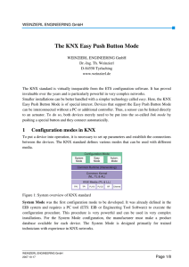 The KNX Easy Push Button Mode