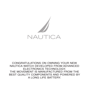 congratulations on owning your new nautica watch developed from